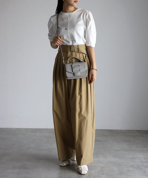 【雑誌掲載】2WAYスクエアバックルショルダーバッグ 12-1091